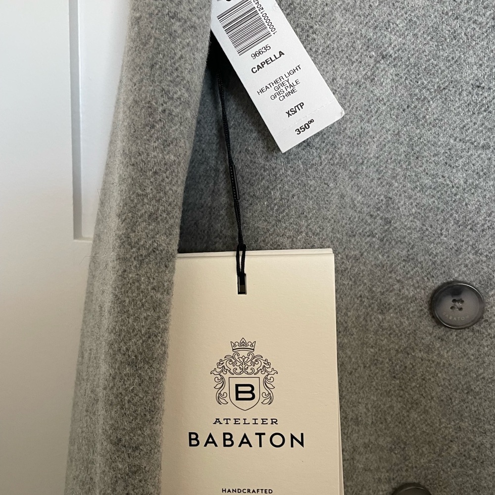 Babaton Gray Double-Breasted Coat - Picture 6 of 8